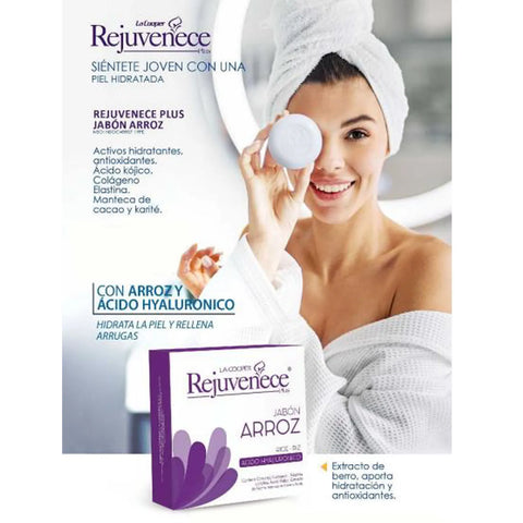 Image of JABON REJUVENECEDOR DE ARROZ CON ACIDO HIALURONICO