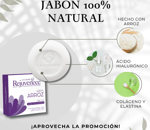 Image of JABON REJUVENECEDOR DE ARROZ CON ACIDO HIALURONICO