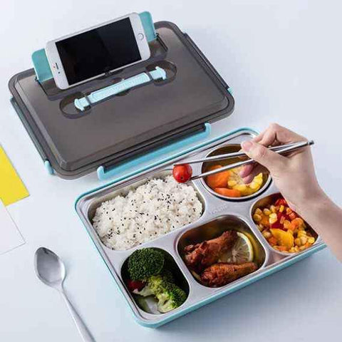 Image of Lonchera de Acero con Compartimientos