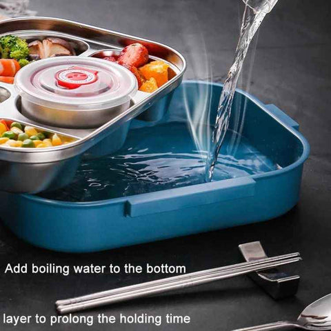 Image of Lonchera de Acero con Compartimientos