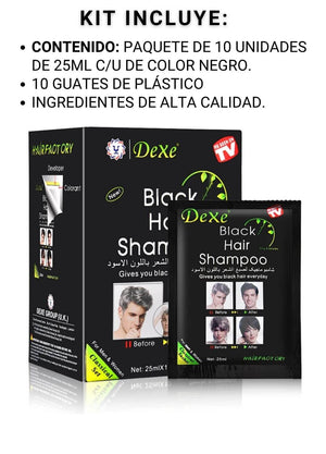 SHAMPOO PINTA CANAS NEGRO Caja /10 Sobres(ORIGINAL)
